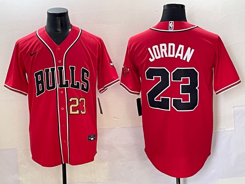 Men 2025 Chicago Bulls #23 Jordan Red Joint Name Nike NBA Jersey style 11->chicago bulls->NBA Jersey